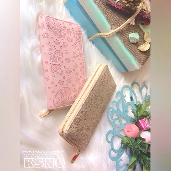 ✌🏼 #45 Country Boho Paisley Printed Leather Wallet - Picture 13 of 15